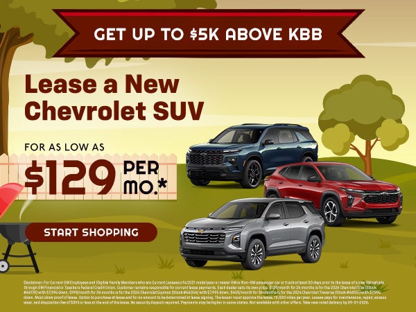 2026 Chevrolet SUVs Special Offers