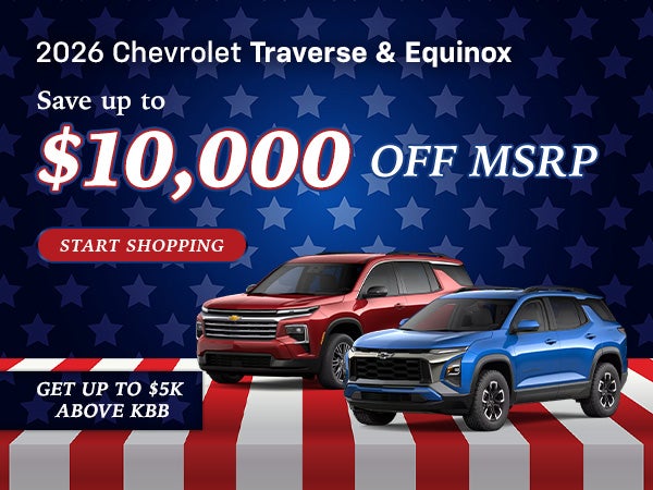 2025 Chevrolet Traverse and Equinox offer